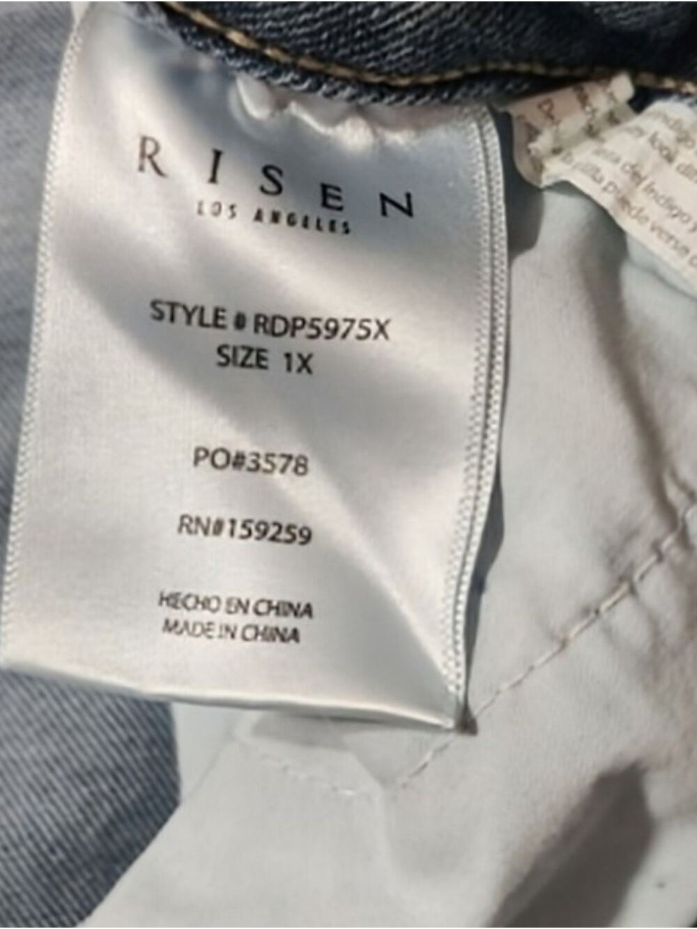 Risen The Genie 1X Tummy Control Wide Leg Cuffed Jeans NWT - Picture 9 of 10